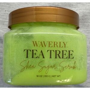 Waverly Tea Tree Shea Sugar Scrub 18 oz Exfoliating Body Treatment Shea Butter